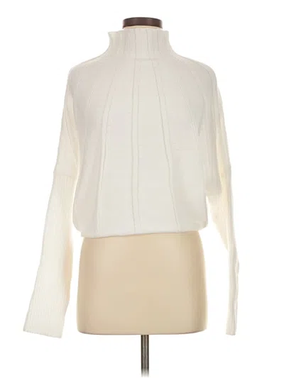Pre-owned Unbranded Turtleneck Sweater In White
