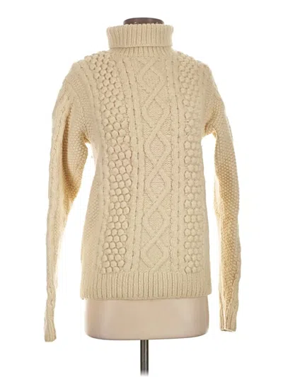 Pre-owned Unbranded Turtleneck Sweater In White