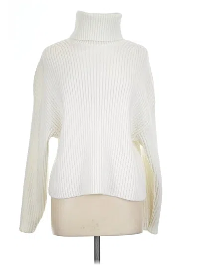 Pre-owned Unbranded Turtleneck Sweater In White