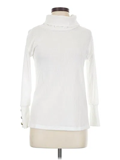 Pre-owned Unbranded Turtleneck Sweater In White