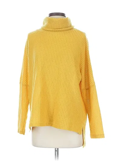 Pre-owned Unbranded Turtleneck Sweater In Yellow