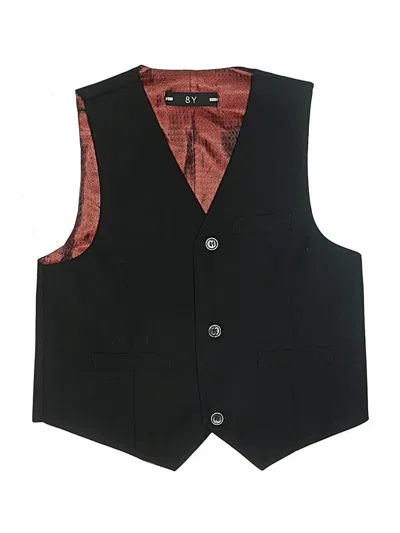 Pre-owned Unbranded Kids' Tuxedo Vest In Black