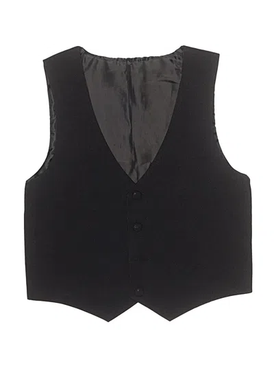 Pre-owned Unbranded Kids' Tuxedo Vest In Black