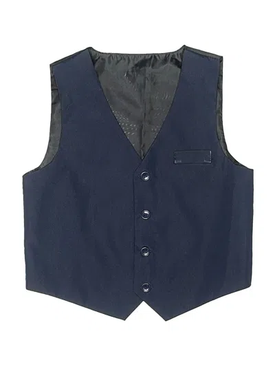 Pre-owned Unbranded Kids' Tuxedo Vest In Blue