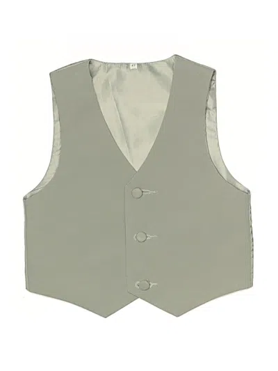 Pre-owned Unbranded Kids' Tuxedo Vest In Green