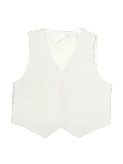 Pre-owned Unbranded Kids' Tuxedo Vest In Ivory