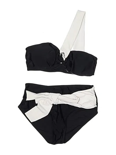 Pre-owned Unbranded Two Piece Swimsuit In Black