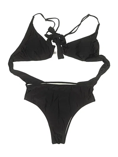 Pre-owned Unbranded Two Piece Swimsuit In Black
