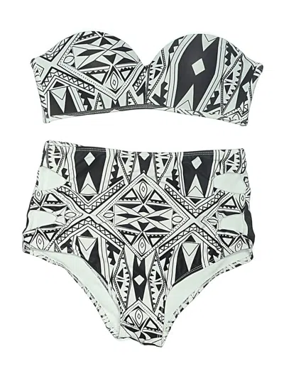 Pre-owned Unbranded Two Piece Swimsuit In Black