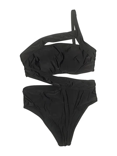 Pre-owned Unbranded Two Piece Swimsuit In Black