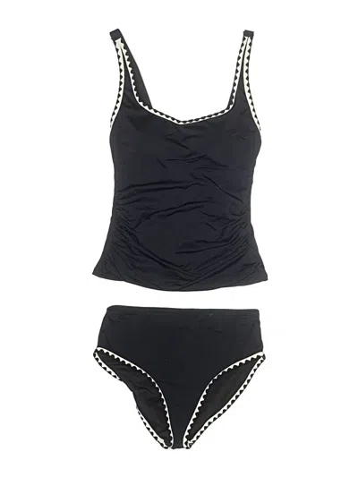 Pre-owned Unbranded Two Piece Swimsuit In Black