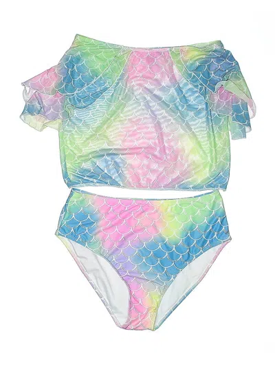 Pre-owned Unbranded Two Piece Swimsuit In Blue