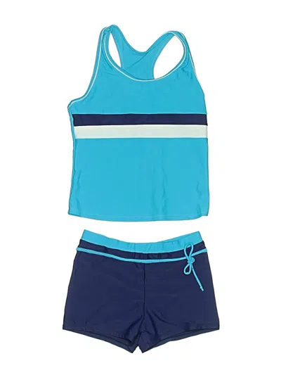 Pre-owned Unbranded Kids' Two Piece Swimsuit In Blue
