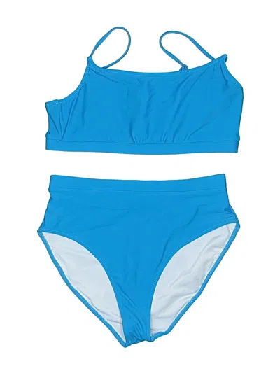 Pre-owned Unbranded Two Piece Swimsuit In Blue