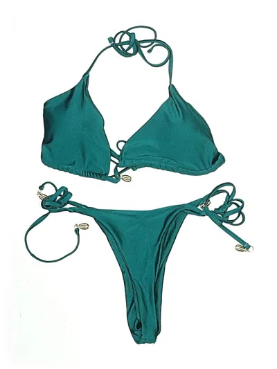 Pre-owned Unbranded Two Piece Swimsuit In Blue