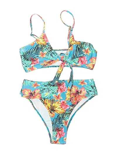 Pre-owned Unbranded Two Piece Swimsuit In Blue