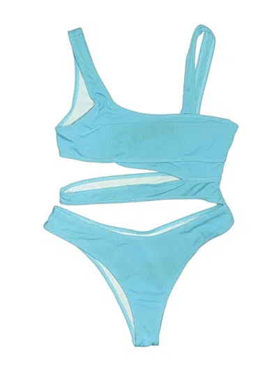 Pre-owned Unbranded Two Piece Swimsuit In Blue