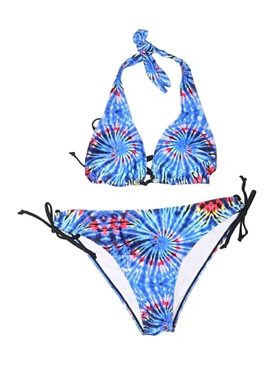 Pre-owned Unbranded Two Piece Swimsuit In Blue