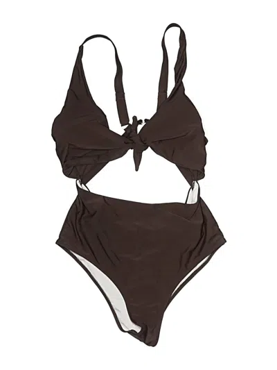 Pre-owned Unbranded Two Piece Swimsuit In Brown