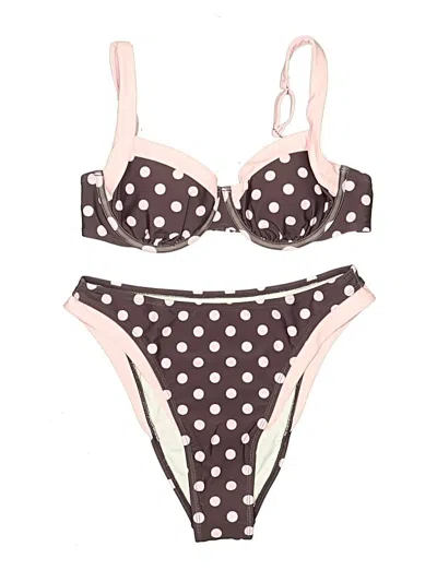 Pre-owned Unbranded Two Piece Swimsuit In Brown