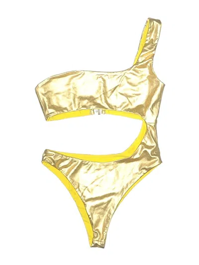 Pre-owned Unbranded Two Piece Swimsuit In Gold