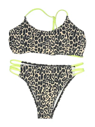 Pre-owned Unbranded Two Piece Swimsuit In Green