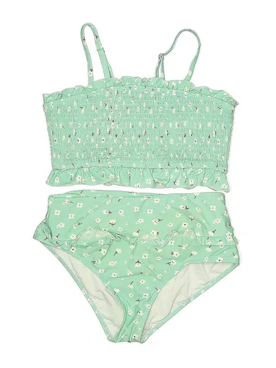 Pre-owned Unbranded Two Piece Swimsuit In Green