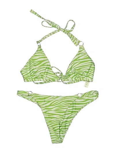 Pre-owned Unbranded Two Piece Swimsuit In Green
