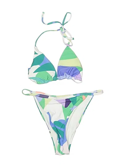 Pre-owned Unbranded Two Piece Swimsuit In Green