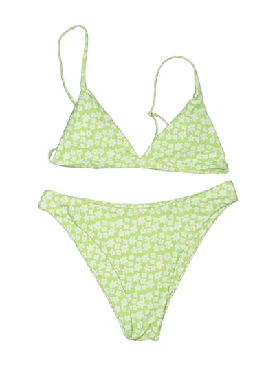 Pre-owned Unbranded Two Piece Swimsuit In Green