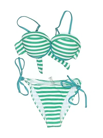 Pre-owned Unbranded Two Piece Swimsuit In Green