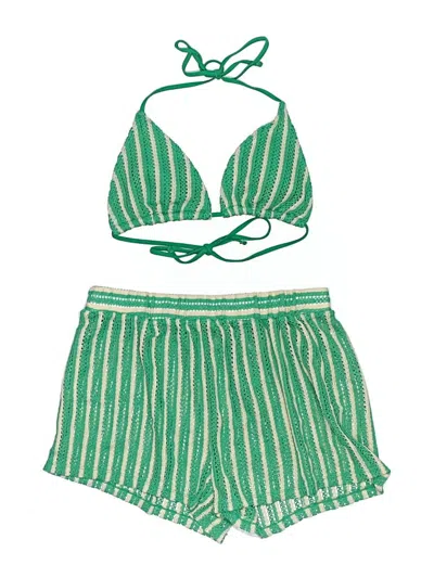 Pre-owned Unbranded Two Piece Swimsuit In Green