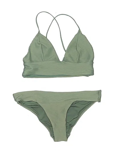 Pre-owned Unbranded Two Piece Swimsuit In Green