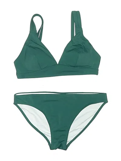 Pre-owned Unbranded Two Piece Swimsuit In Green
