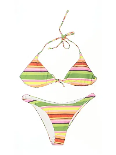 Pre-owned Unbranded Two Piece Swimsuit In Green