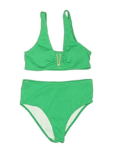 Pre-owned Unbranded Two Piece Swimsuit In Green