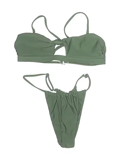 Pre-owned Unbranded Two Piece Swimsuit In Green