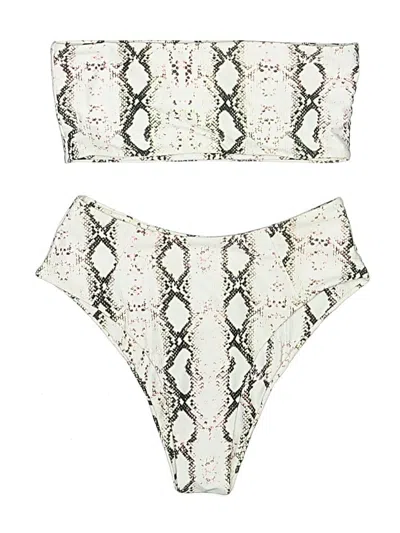 Pre-owned Unbranded Two Piece Swimsuit In Ivory