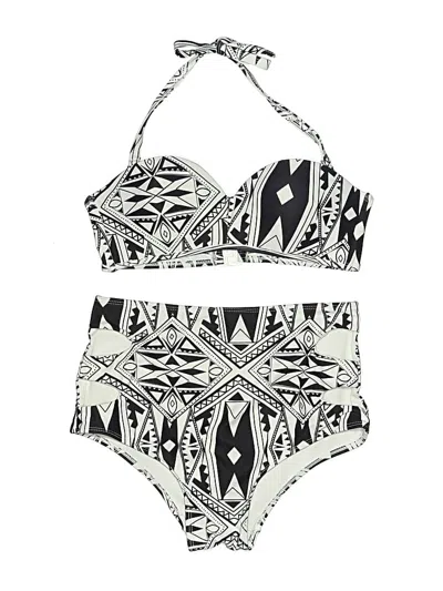 Pre-owned Unbranded Two Piece Swimsuit In Ivory