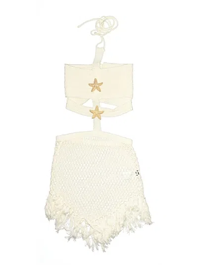 Pre-owned Unbranded Two Piece Swimsuit In Ivory