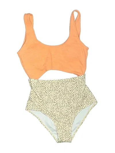 Pre-owned Unbranded Two Piece Swimsuit In Orange