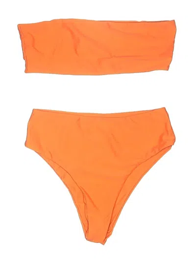 Pre-owned Unbranded Two Piece Swimsuit In Orange
