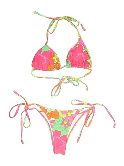 Pre-owned Unbranded Two Piece Swimsuit In Pink