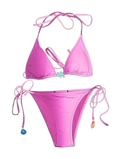 Pre-owned Unbranded Two Piece Swimsuit In Pink