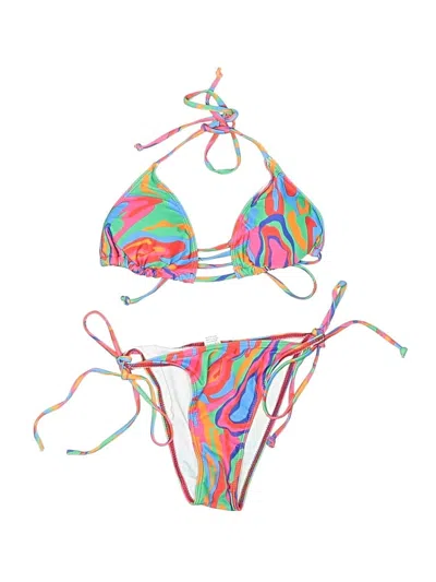 Pre-owned Unbranded Two Piece Swimsuit In Pink