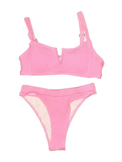 Pre-owned Unbranded Two Piece Swimsuit In Pink