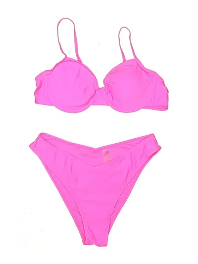 Pre-owned Unbranded Two Piece Swimsuit In Pink