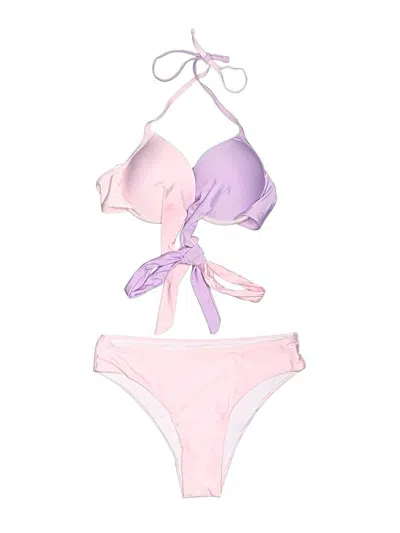 Pre-owned Unbranded Two Piece Swimsuit In Pink