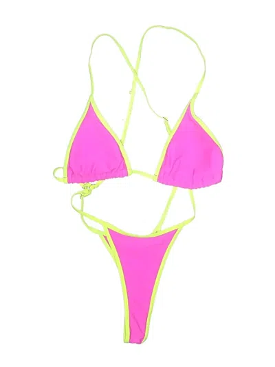 Pre-owned Unbranded Two Piece Swimsuit In Pink