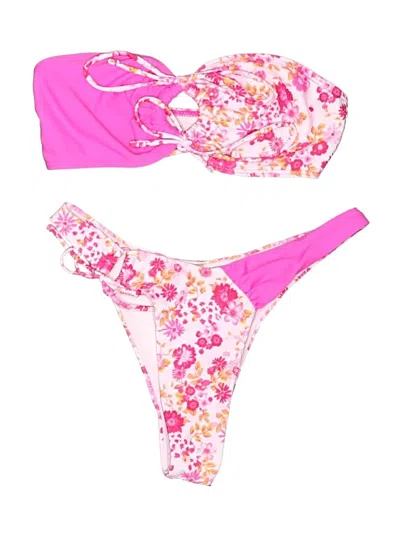 Pre-owned Unbranded Two Piece Swimsuit In Pink